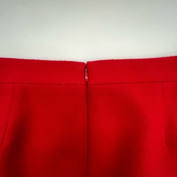 J CREW RED NO.2 PENCIL SKIRT IN ITALIAN STRETCH WOOL - Picture 3 of 9